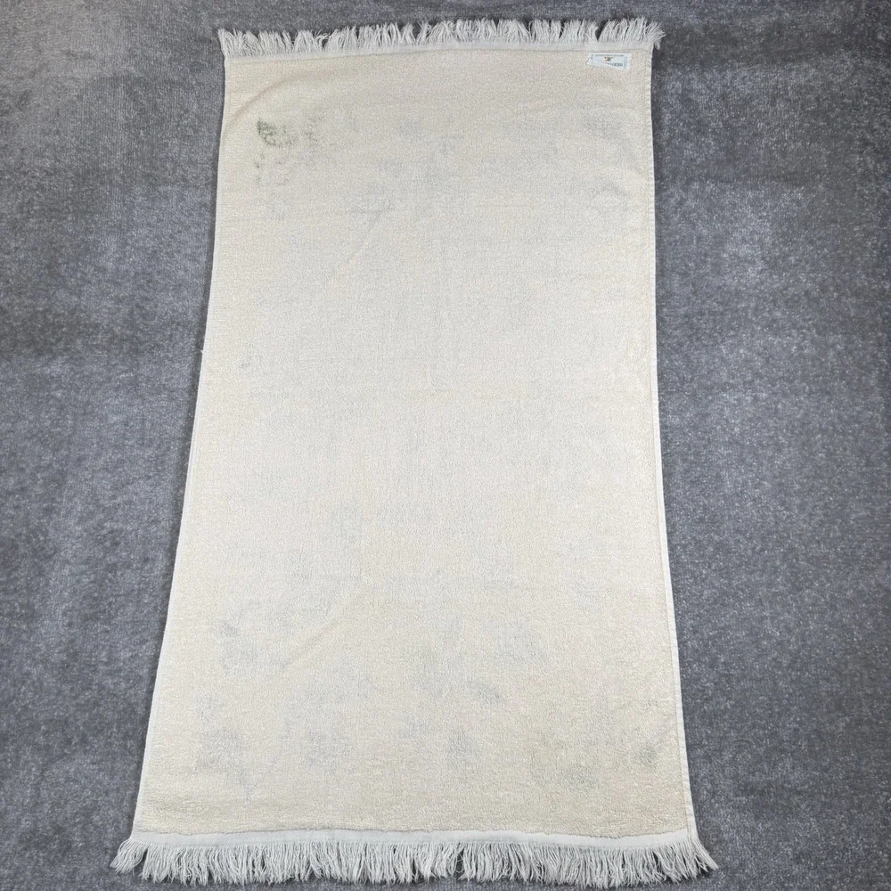 Vintage Cannon Bath Towel and‎ Washcloth Set Beige Brown Floral
